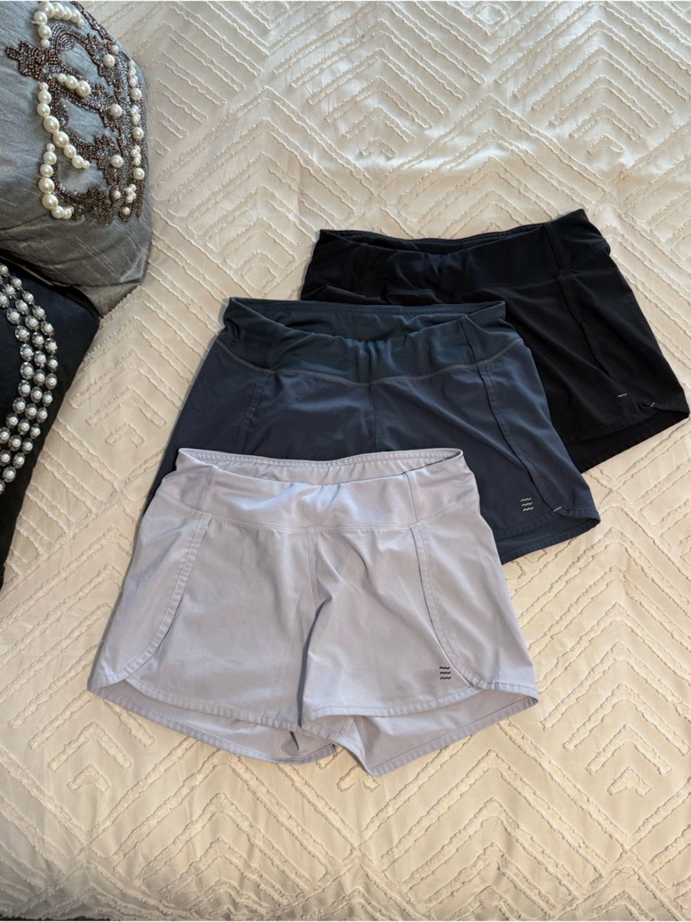 3 Free Fly Apparel Kids Performance Shorts- Light Lavender, Charcoal & Black